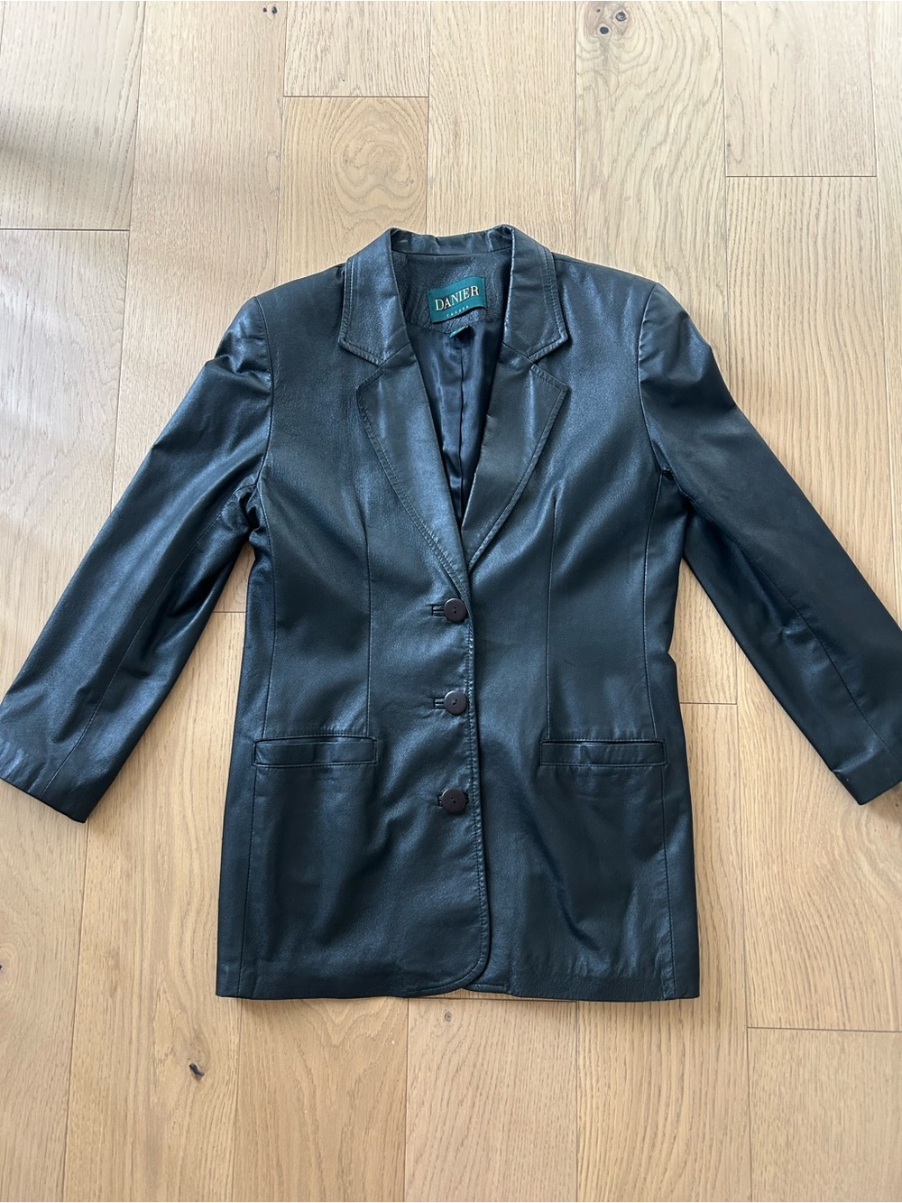Danier Black Leather Blazer Jacket